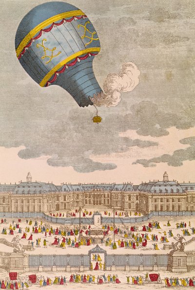 El Experimento de Globos en el Chateau de Versailles, 19 de septiembre de 1783 de French School